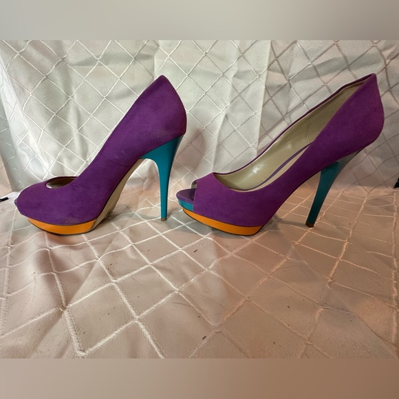 Aldo Purple Suede Platform Heels, size 40 - Picture 4 of 13